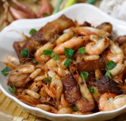 TÔM RANG THỊT